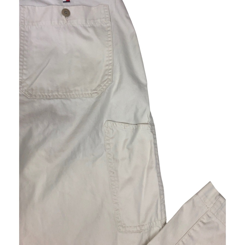 Tommy Hilfiger Mens Vintage 04 Wide Leg Chinos Cream Off-White 36x32 Y2K Baggy - Picture 10 of 10